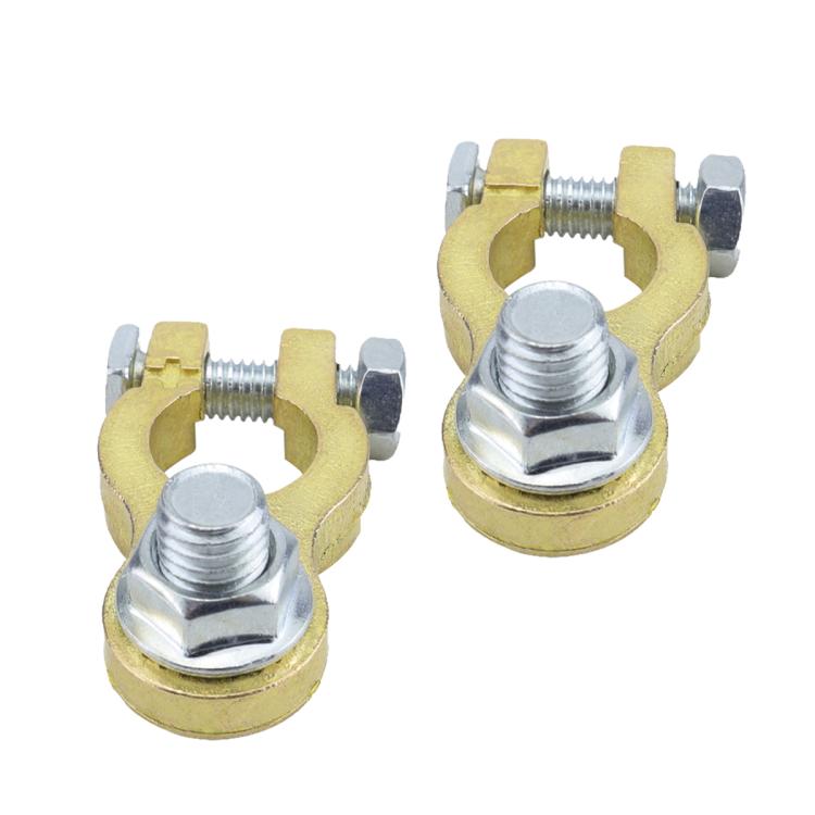 M10 RV Yacht Battery Zinc Alloy Battery Terminal Wiring Clip, Specifications: Set 2 With Brush