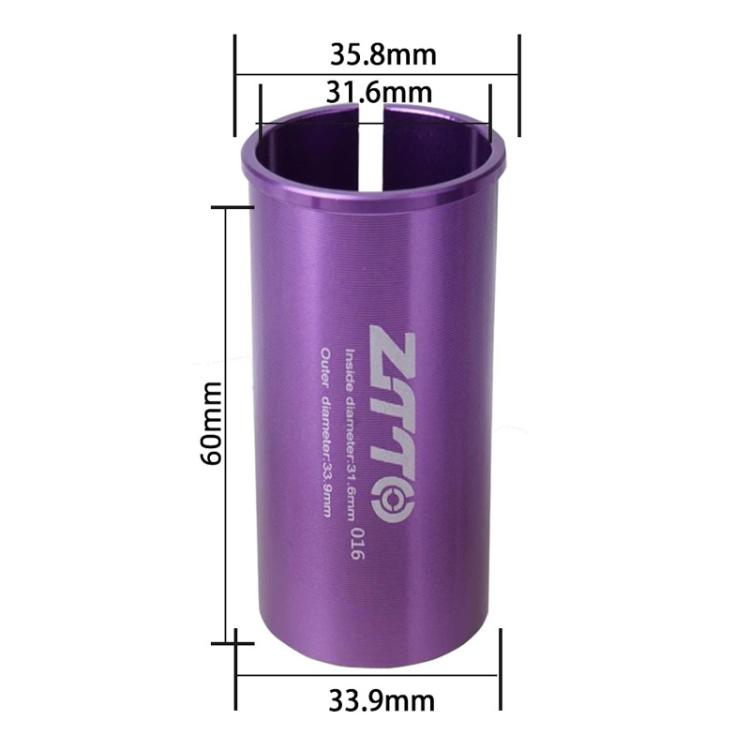 31.6-33.9mm 016 2pcs ZTTO Bicycle Seat Post Conversion Sleeve Reducer Cover