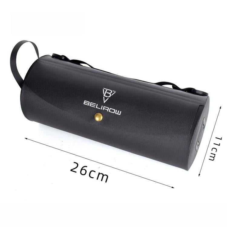 BELIROW LT-1628 Bicycle Cylinder Head Bag Waterproof Top Tube Bag - Black