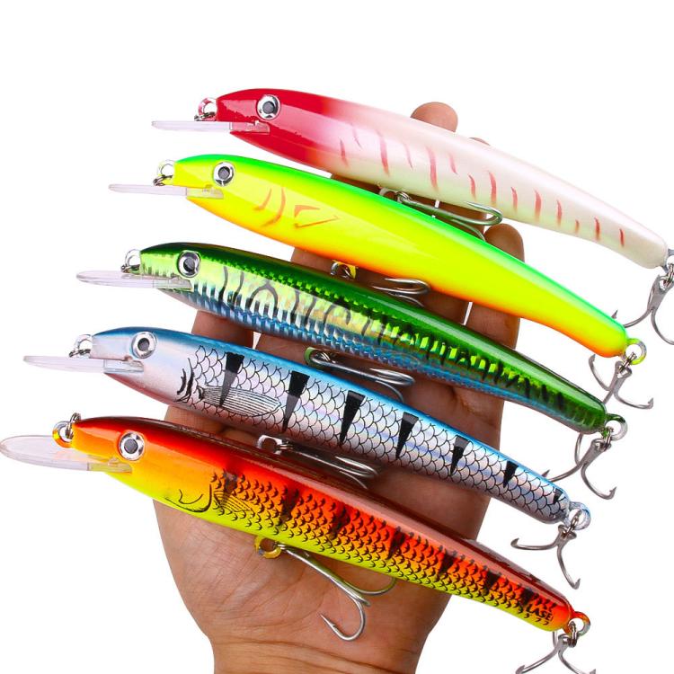 HENGJIA MI225 16cm 30g Deep Diving Mino False Bait Fishing Bionic Road Lure, Color: No.1