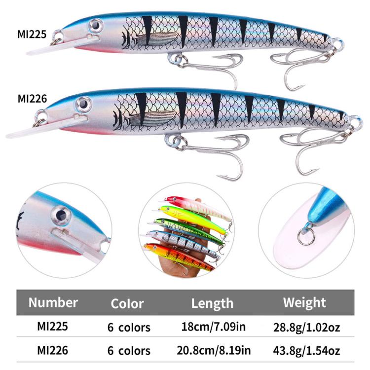 HENGJIA MI225 16cm 30g Deep Diving Mino False Bait Fishing Bionic Road Lure, Color: No.4