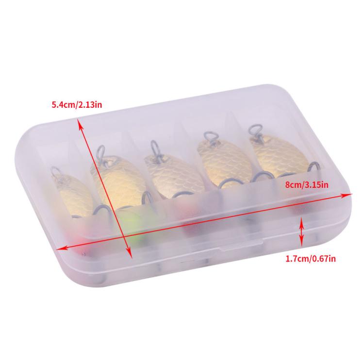 5colors / Box HENGJIA Single Hook Sequins Road Runner Bait Fishing False Lures