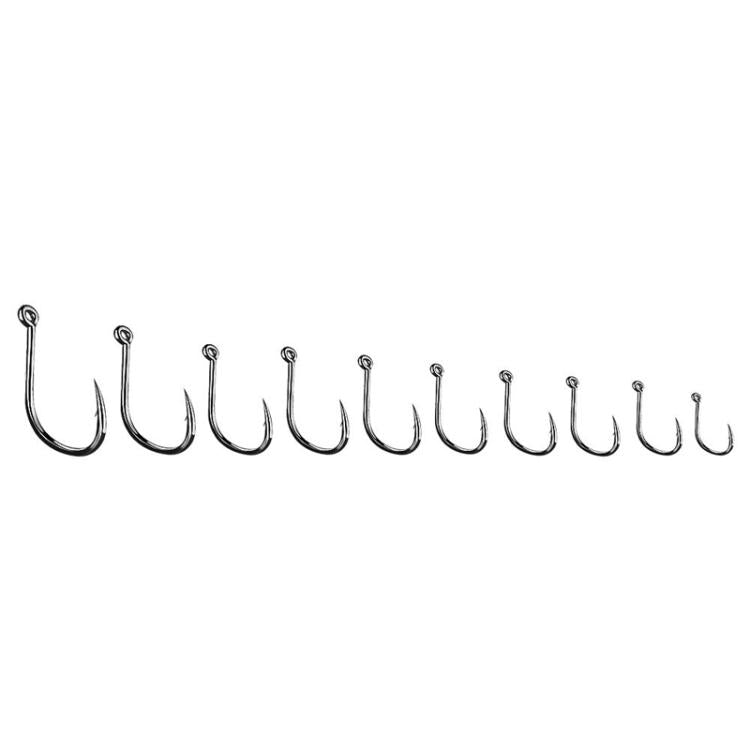 500pcs / Box HENGJIA FH032 3-12# Outdoor Fishing Single Hook With Ring