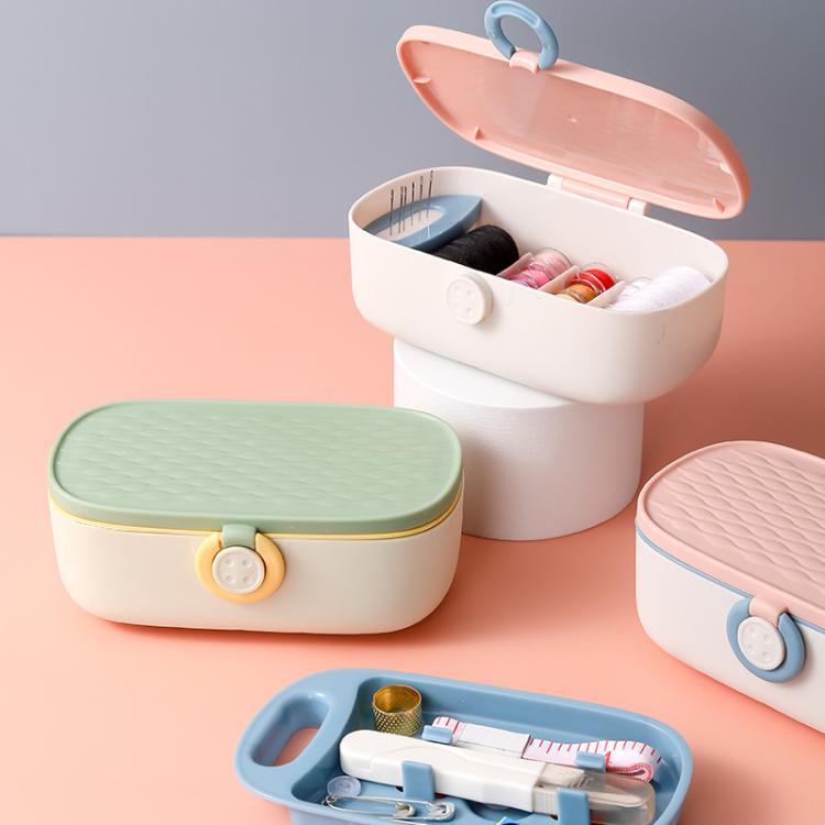 Home Double-layer Multifunctional Sewing Box Portable Sewing Needle Kit Set