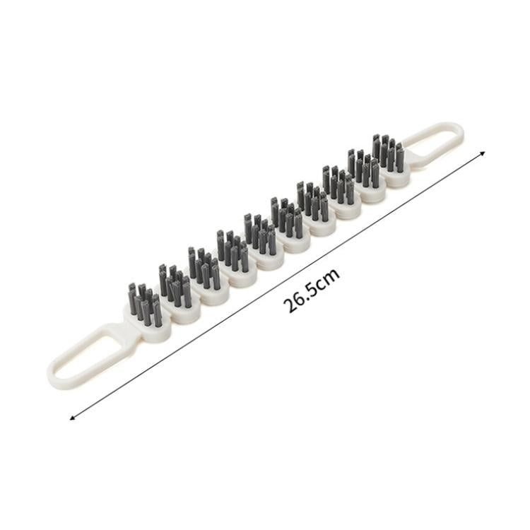 2pcs Bendable Multifunctional Crevice Brush Bathroom Faucet Brush Kitchen Cleaning Brush - White