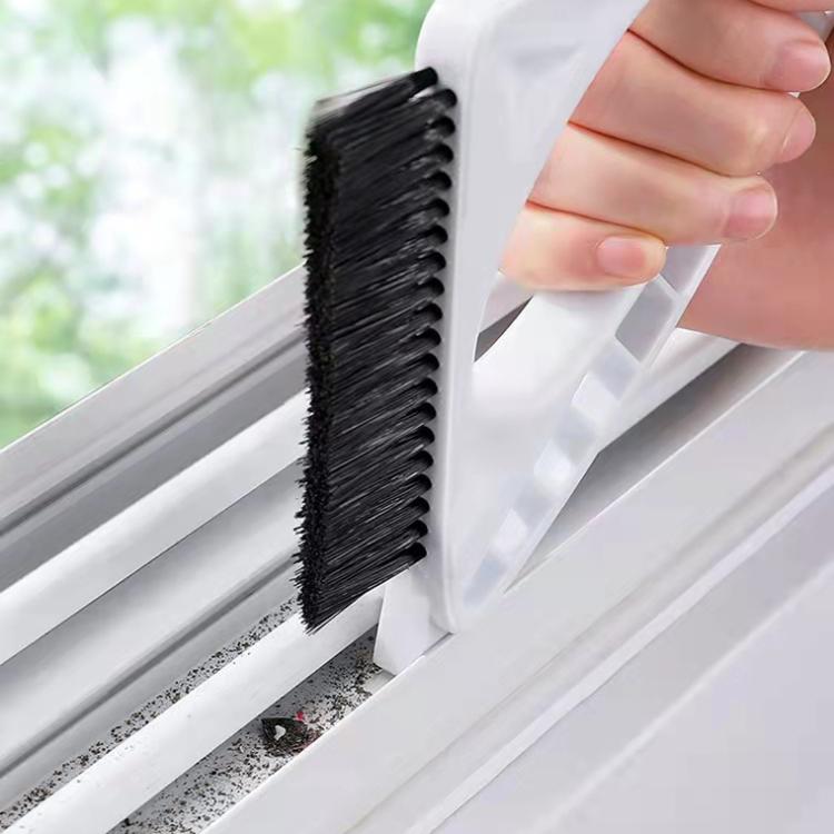 3-in-1 Window Cleaning Tool Multifunctional Gap Brush Household Glass Wiper - White