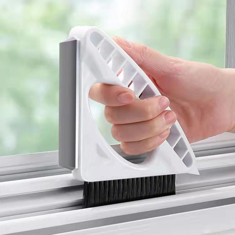 3-in-1 Window Cleaning Tool Multifunctional Gap Brush Household Glass Wiper - White