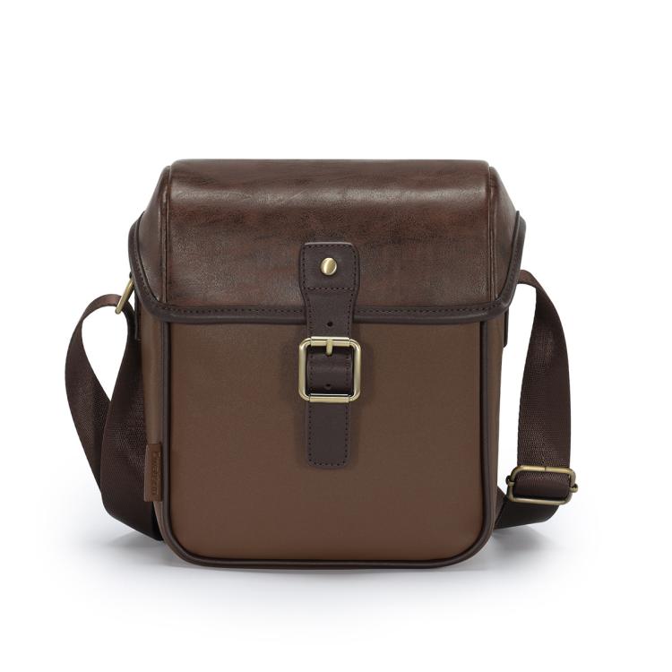 Cwatcun D185 Medium Shoulder Leisure Camera Bag Vintage PU Waterproof Micro SLR Camera Storage Bag - Brown