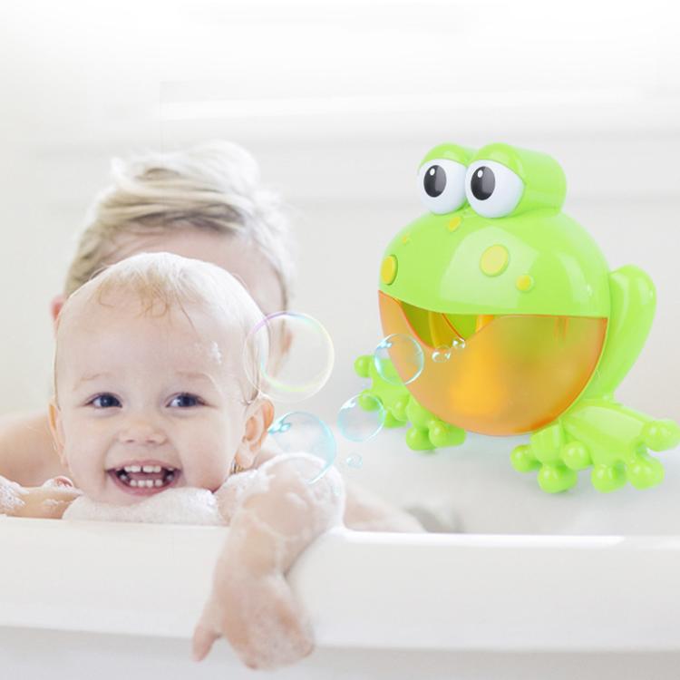 Summer Bubble Machine Toy Children Bubble Bath Water Game Bathroom Bubble Machine With Music - Frog