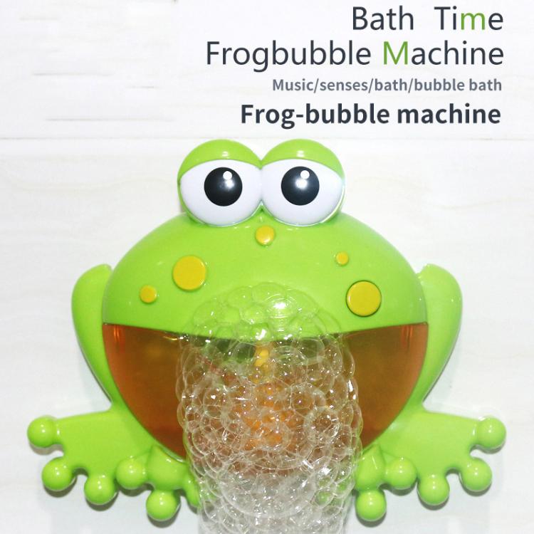 Summer Bubble Machine Toy Children Bubble Bath Water Game Bathroom Bubble Machine With Music - Frog