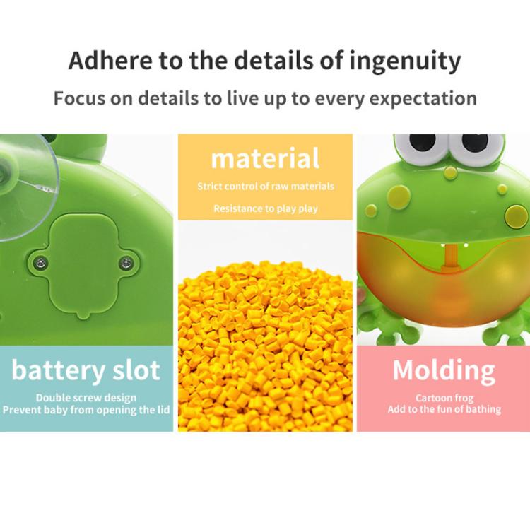 Summer Bubble Machine Toy Children Bubble Bath Water Game Bathroom Bubble Machine With Music - Frog