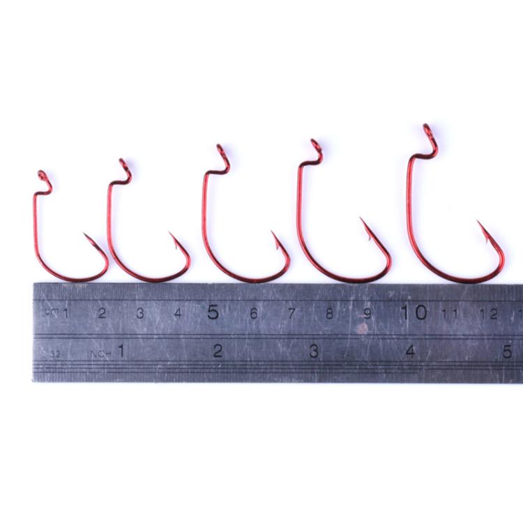 HENGJIA FH013 50pcs / Box Outdoor Fishing Cranked Stripers Hook Set, Color: Black