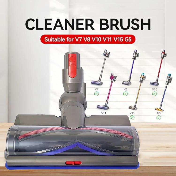 Adjustable Suction Floor Brush for Dyson V7 / V8 / V10 / V11 / V15 / G5 Vacuum Cleaners, Spec: Direct Drive Head+Soft Roller Set