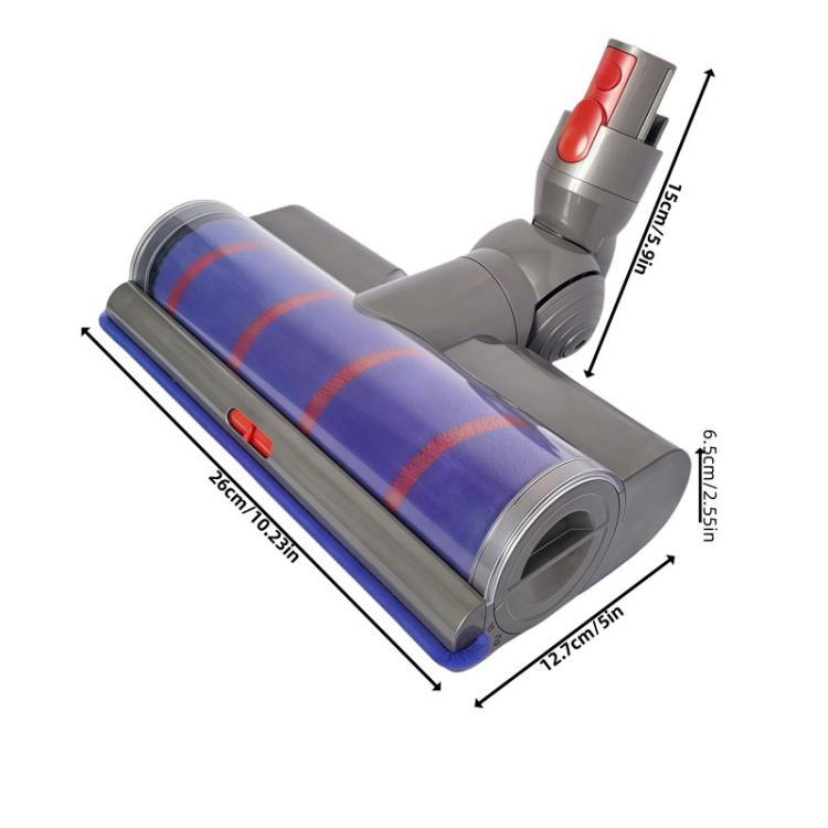 Adjustable Suction Floor Brush for Dyson V7 / V8 / V10 / V11 / V15 / G5 Vacuum Cleaners, Spec: Direct Drive Head+Soft Roller Set