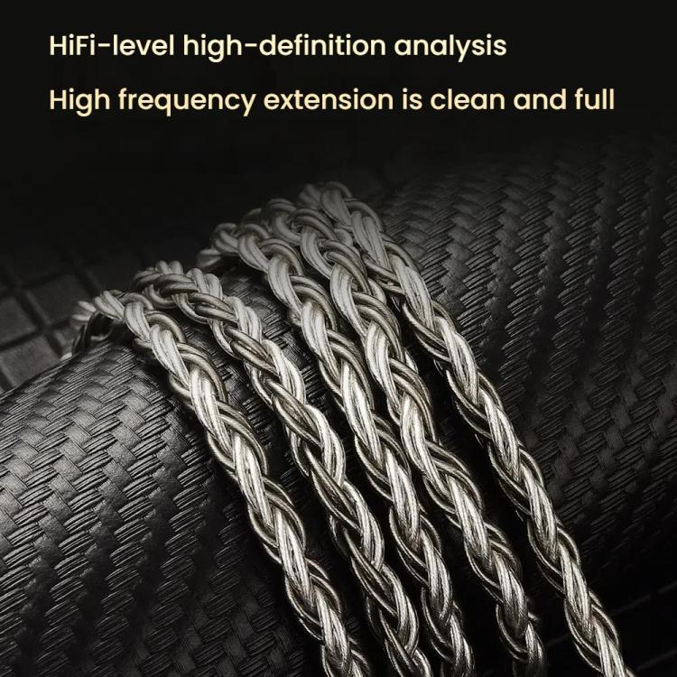 CVJ TS800 Eight Strands Copper Silver Plated Interchangeable Audio Plugs Headphone Upgrade Cable, Style: 4.4mm S Pin