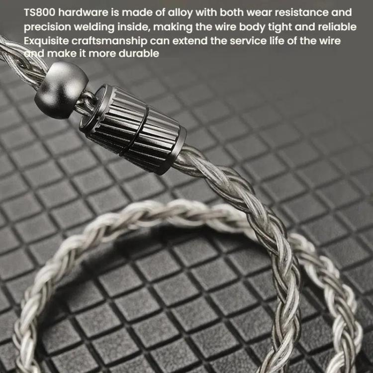 CVJ TS800 Eight Strands Copper Silver Plated Interchangeable Audio Plugs Headphone Upgrade Cable, Style: Type-C 0.78mm