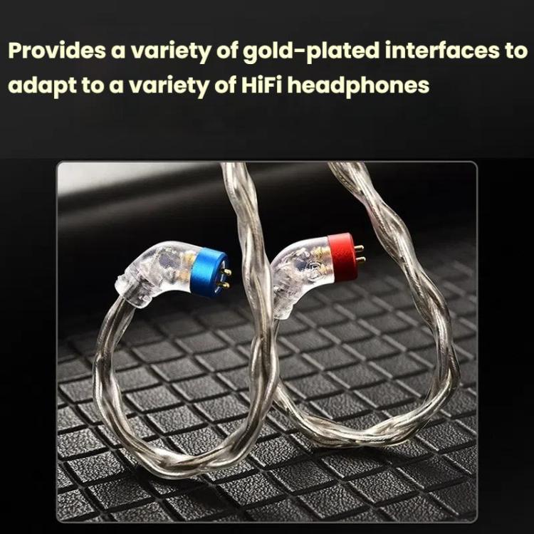 CVJ TS800 Eight Strands Copper Silver Plated Interchangeable Audio Plugs Headphone Upgrade Cable, Style: Type-C 0.78mm