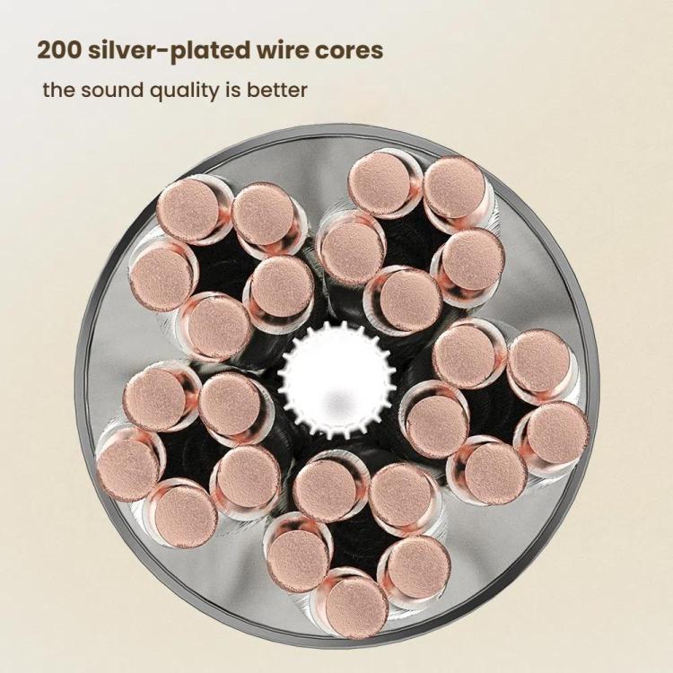 CVJ TS800 Eight Strands Copper Silver Plated Interchangeable Audio Plugs Headphone Upgrade Cable, Style: Type-C 0.78mm