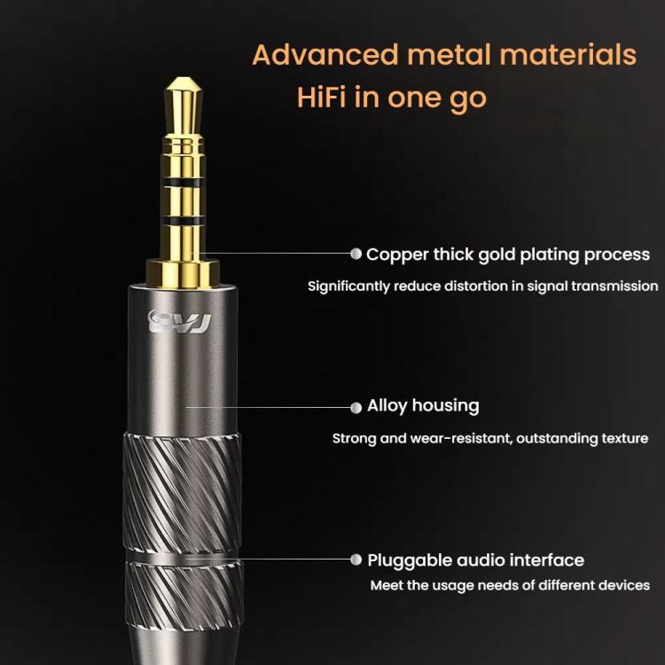 CVJ VS400 Interchangeable Audio Plug Oxygen-Free Copper Headphone Upgrade Cable, Style: 4.4mm 0.78mm
