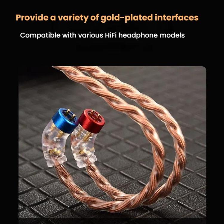 CVJ VS400 Interchangeable Audio Plug Oxygen-Free Copper Headphone Upgrade Cable, Style: 4.4mm MMCX