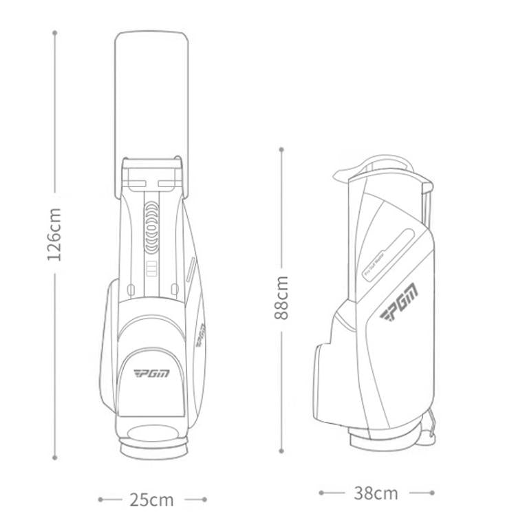 PGM QB147 Lightweight Protable Double Shoulder Golf Clubs Bag Unisex Holder Pack With 14 Slots For Poles