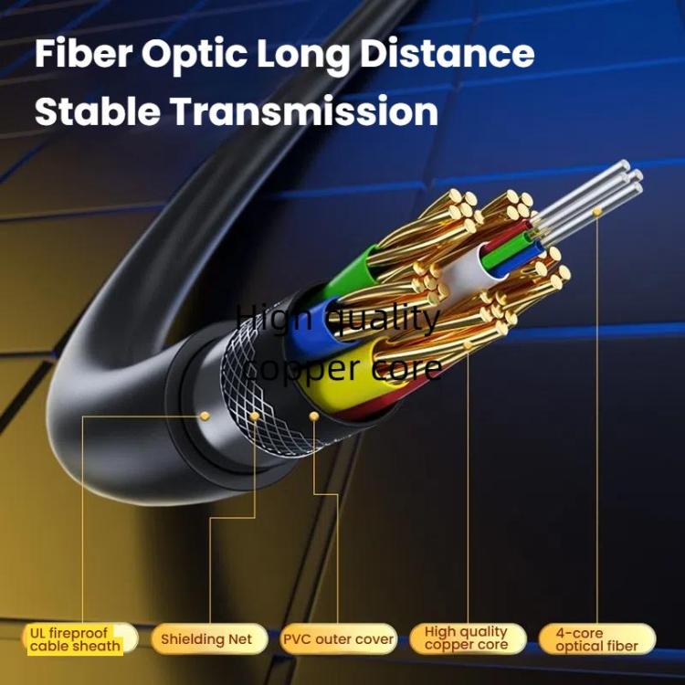 DTECH DT-HF8005 8K 60Hz HDMI 2.1 Fiber Optic Cable Dolby Atmos, EARC For PS5, Xbox, Home Theater, Gaming Monitor 2m