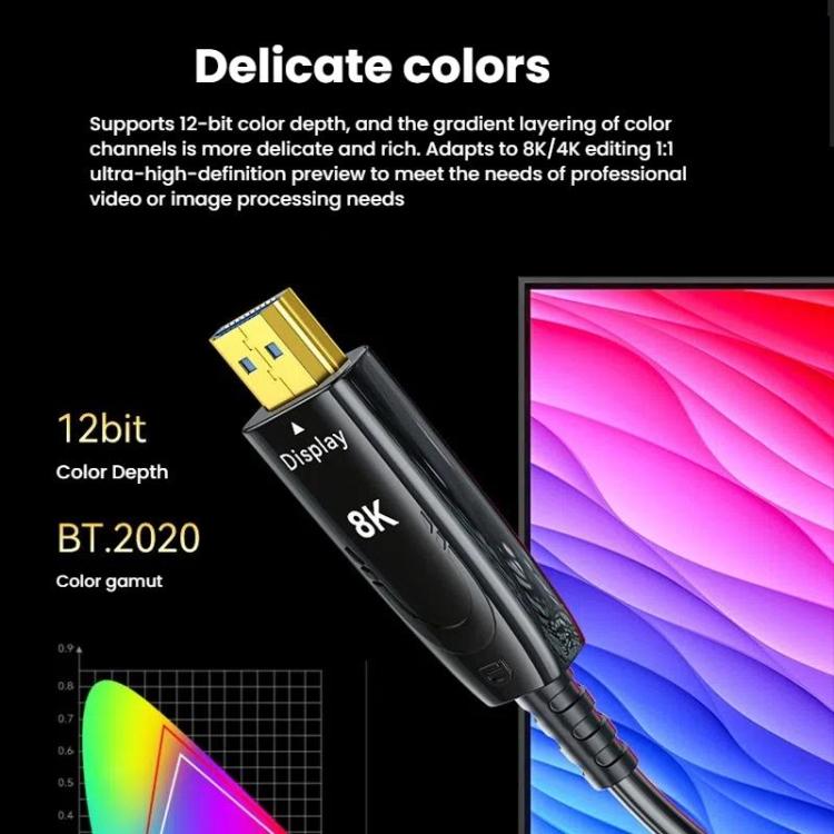 DTECH DT-HF8005 8K 60Hz HDMI 2.1 Fiber Optic Cable Dolby Atmos, EARC For PS5, Xbox, Home Theater, Gaming Monitor 5m
