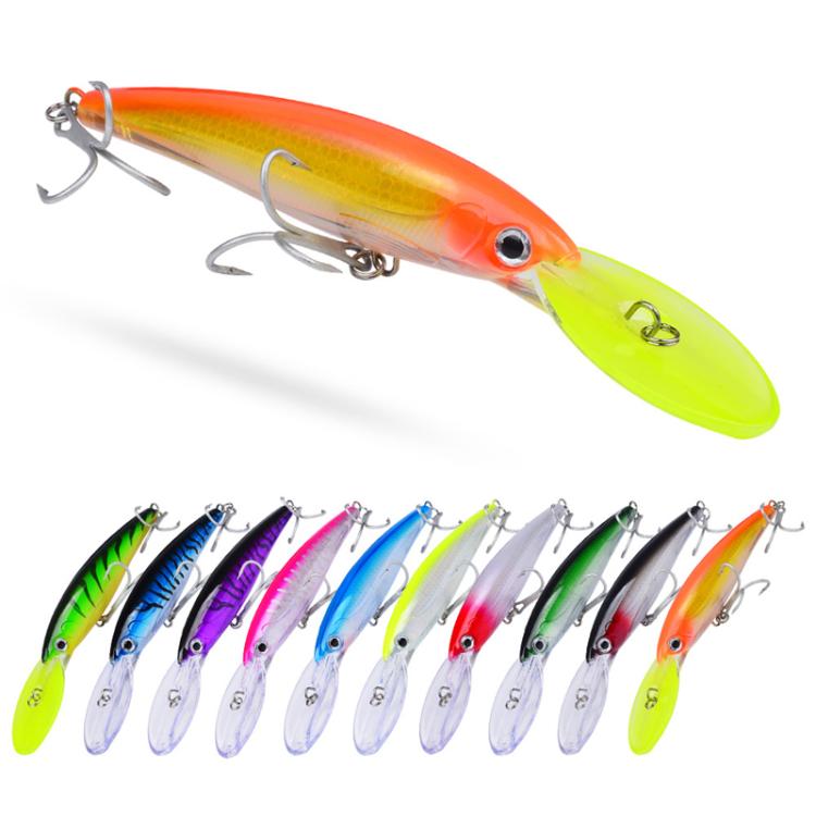 PROBEROS DW627 Long-Distance Casting Large Minnow Lure Fishing Bionic Bait, Style: E