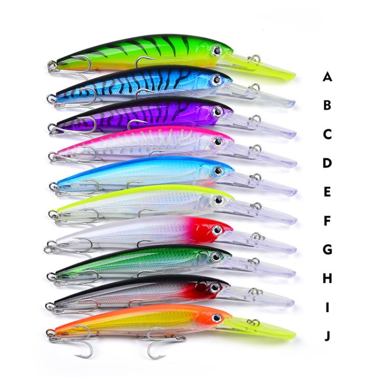 PROBEROS DW627 Long-Distance Casting Large Minnow Lure Fishing Bionic Bait, Style: D