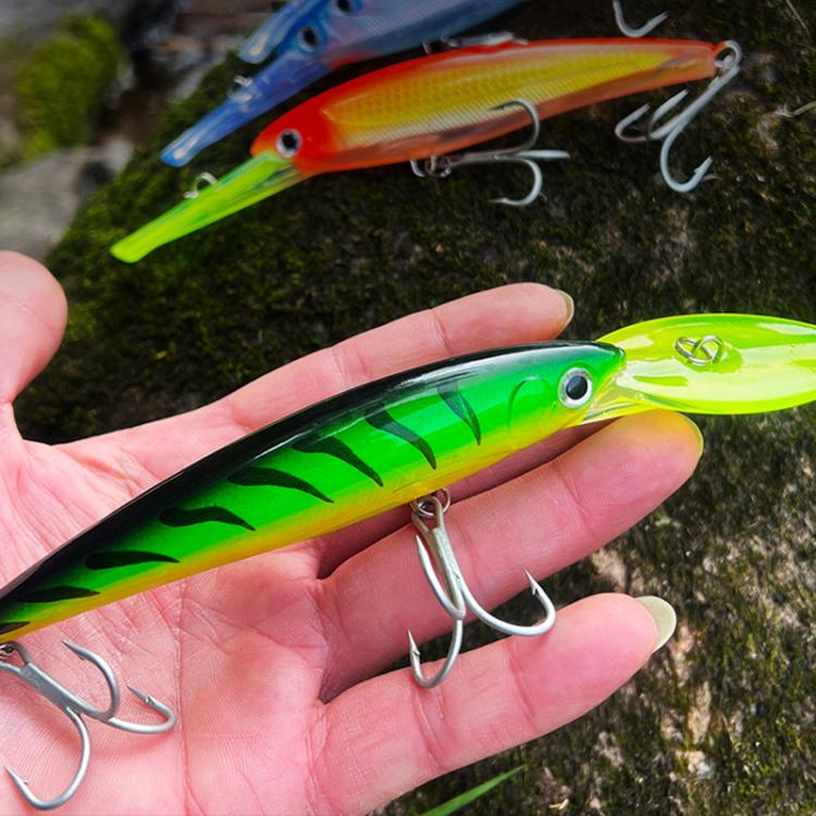 PROBEROS DW627 Long-Distance Casting Large Minnow Lure Fishing Bionic Bait, Style: A