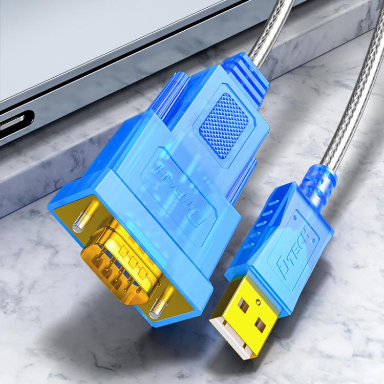 DTECH  DT-5011 USB 2.0 to RS232 Serial Adapter Cable, FT232 & ZT213 Dual-Chip with LED Indicator, Length: 1m