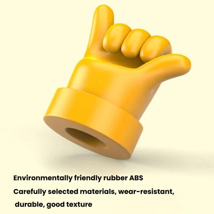 4pcs /Set Car Gesture Valve Tire Decorative Rubber Cap, Color: Yellow Rock