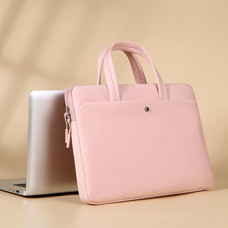 13-13.3inch Universal Laptop Bag Women Lightweight Gaming Computer Bag, Color: Pink
