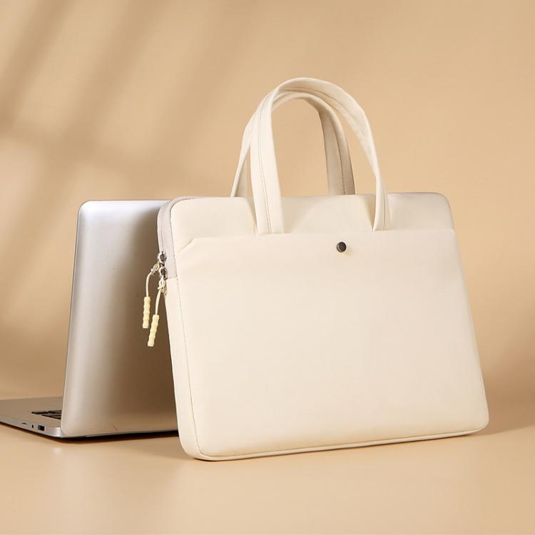 13-13.3inch Universal Laptop Bag Women Lightweight Gaming Computer Bag, Color: Beige