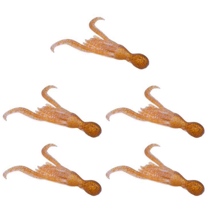 5pcs / Pack PROBEROS DW6123 10cm-4.8g Simulated Squid Soft Bait Sea Fishing Octopus False Lure
