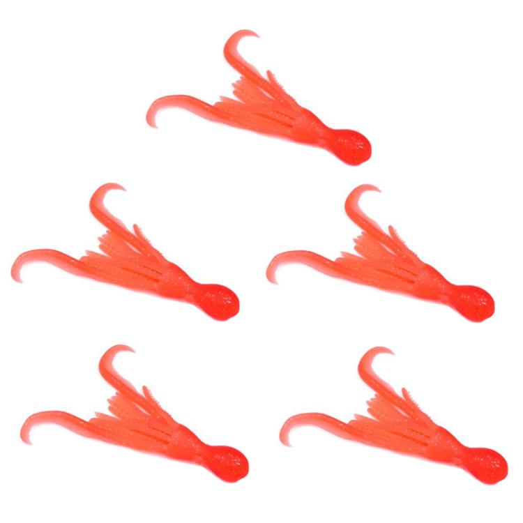 5pcs / Pack PROBEROS DW6123 10cm-4.8g Simulated Squid Soft Bait Sea Fishing Octopus False Lure