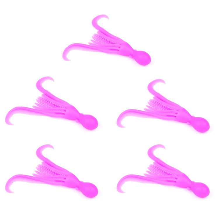 5pcs / Pack PROBEROS DW6123 10cm-4.8g Simulated Squid Soft Bait Sea Fishing Octopus False Lure