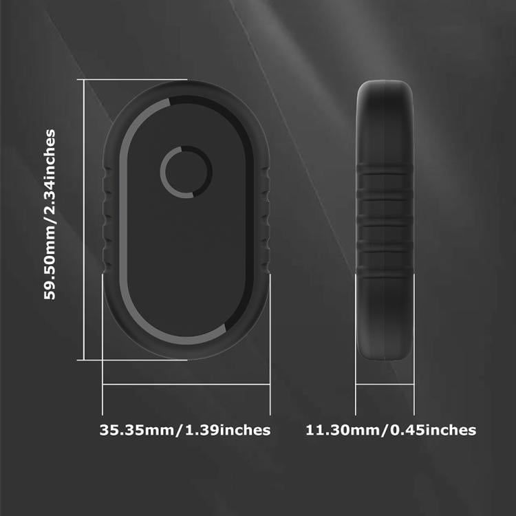 For Samsung Galaxy SmartTag2 Positioning Anti-lost Device Adhesive Waterproof Protective Cover - Black