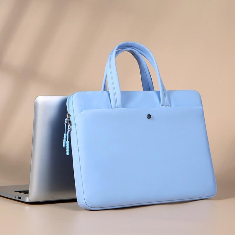 15-15.6inch Universal Laptop Bag Briefcase Multifunctional Shockproof Computer Bag, Color: Blue