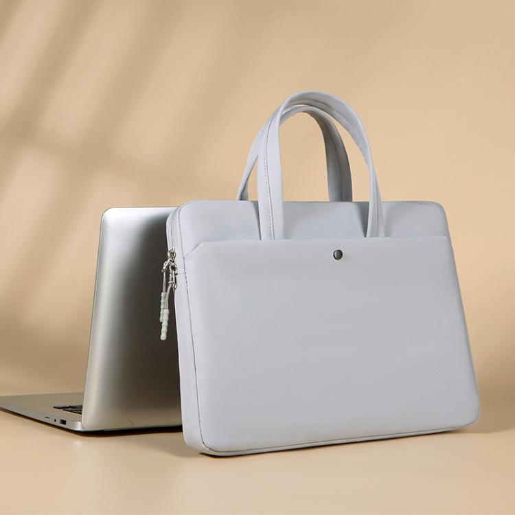 15-15.6inch Universal Laptop Bag Briefcase Multifunctional Shockproof Computer Bag, Color: Gray