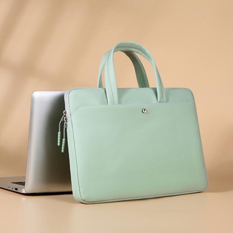 15-15.6inch Universal Laptop Bag Briefcase Multifunctional Shockproof Computer Bag, Color: Green