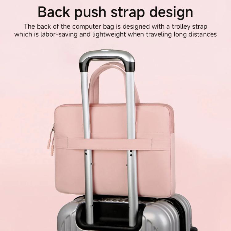 15-15.6inch Universal Laptop Bag Briefcase Multifunctional Shockproof Computer Bag, Color: Gray
