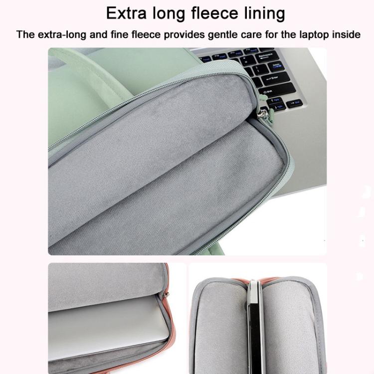 15-15.6inch Universal Laptop Bag Briefcase Multifunctional Shockproof Computer Bag, Color: Green