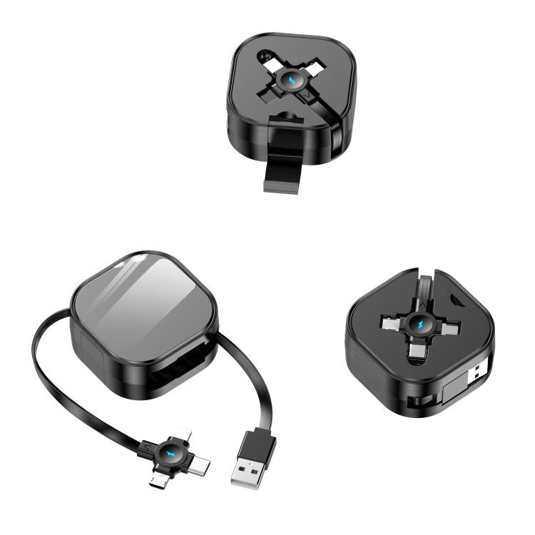 120cm Portable 3 In 1 Holder Retractable Fast Charging Cable for Samsung Galaxy S8 & S8 + / LG G6 / Huawei P10 & P10 Plus / Oneplus 5 and other Smartphones