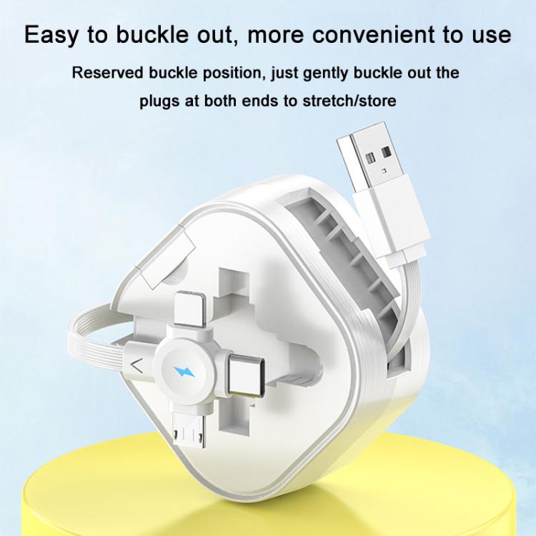 120cm Portable 3 In 1 Holder Retractable Fast Charging Cable for Samsung Galaxy S8 & S8 + / LG G6 / Huawei P10 & P10 Plus / Oneplus 5 and other Smartphones