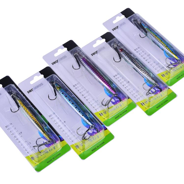 45G PROBEROS LF151 Long-Distance Casting Sinking Lure 3D Fast-Draw Sea Fishing Mackerel Hook