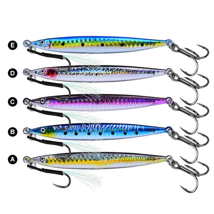 14G PROBEROS LF151 Long-Distance Casting Sinking Lure 3D Fast-Draw Sea Fishing Mackerel Hook