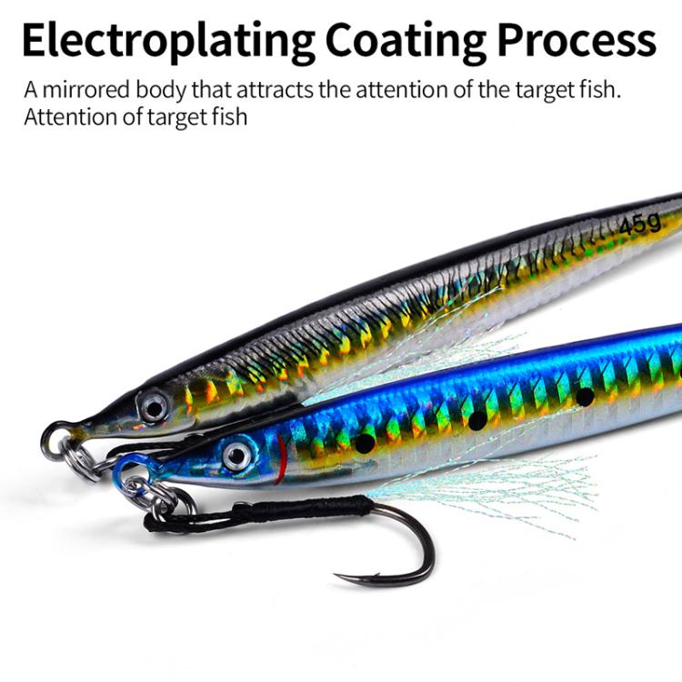 21G PROBEROS LF151 Long-Distance Casting Sinking Lure 3D Fast-Draw Sea Fishing Mackerel Hook