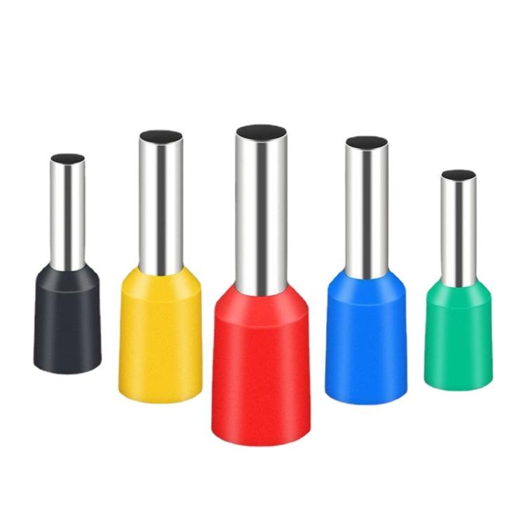 1000pcs /Pack Tube Type Cold Pressed Terminal SV RV Copper Terminal Head, Random Color Delivery, Model: E0512