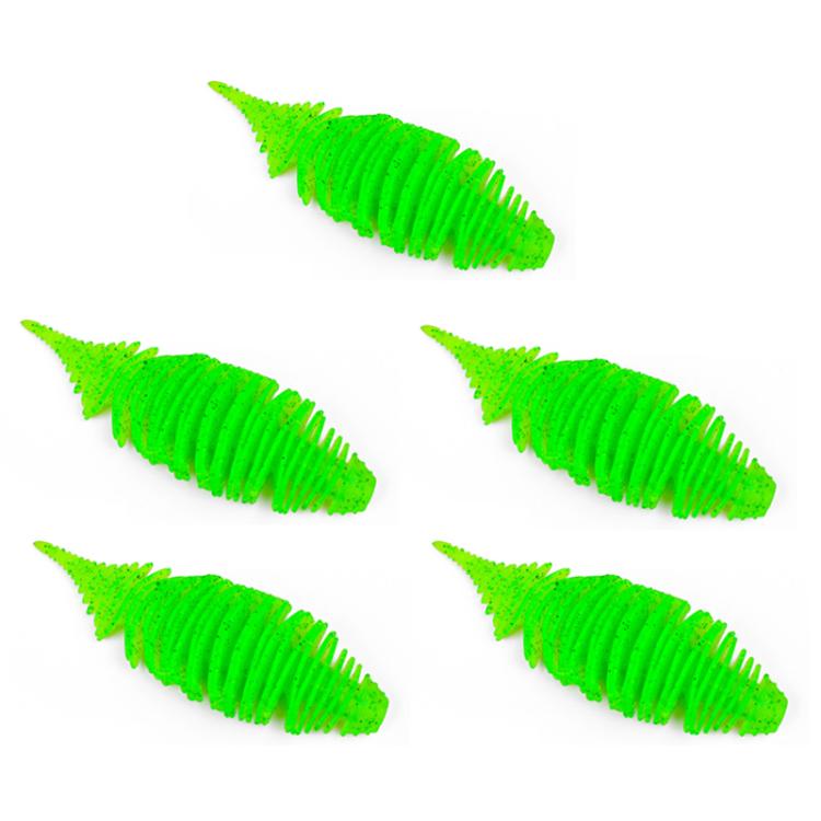 5pcs / Pack PROBEROS DW6122 Threaded Small Pin Tail Lure Warpbill Mandarin Fish Bionic Road Runner Fake Bait